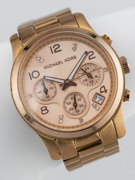 Michael Kors MK-5368 Chronograph Quartz Analog Women\'s Watch New Battery main image 4